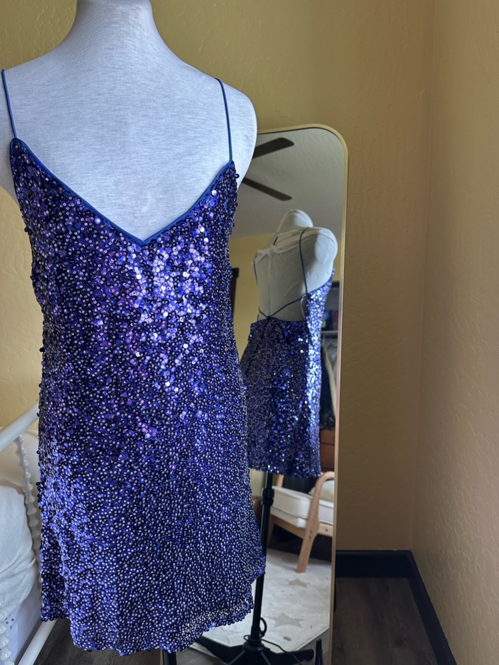 Lulus Purple Sequin Slip Dress - Size M